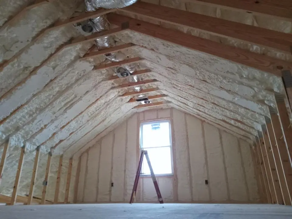 Spray foam roofing application for Crawl Space Insulation project in EspaÃ±ola